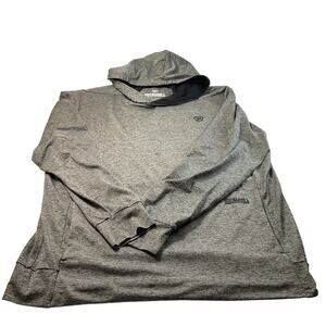 Rock & Roll Denim Men's Grey Heather Performance Logo Hoodie P8H1532-Medium